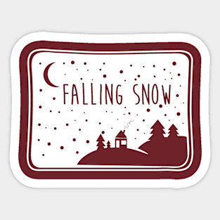 Falling Snow Sticker